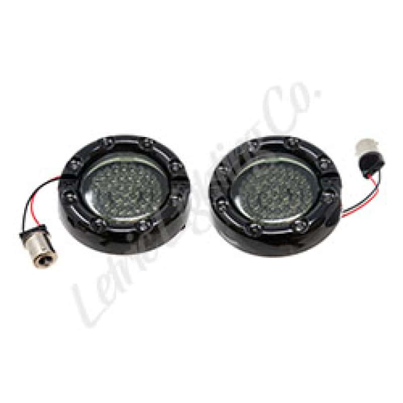 Letric Lighting — Letric Lighting 86-18 Electra Glide Premium Halo Red Center LED Turn Signal (1156) - view 2