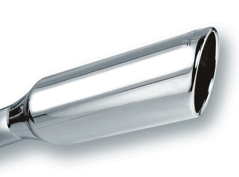 Borla — Borla 2.25in Inlet 4in Round Rolled Angle Cut x 12in Long Embossed Exhaust Tip
ExhstTailPipeTip
Tip - Round - view 1