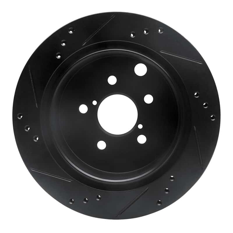 R1 Concepts — R1 14-18 Subaru Forester Rear Right Drilled & Slotted Black Brake Rotor
R1 Brake Rotor Drill - view 5
