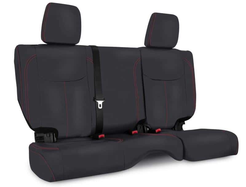 PRP Seats — PRP 13-18 Jeep Wrangler JKU Rear Seat Cover/4 door - Black with Red Stitching
Seat Covers - view 2