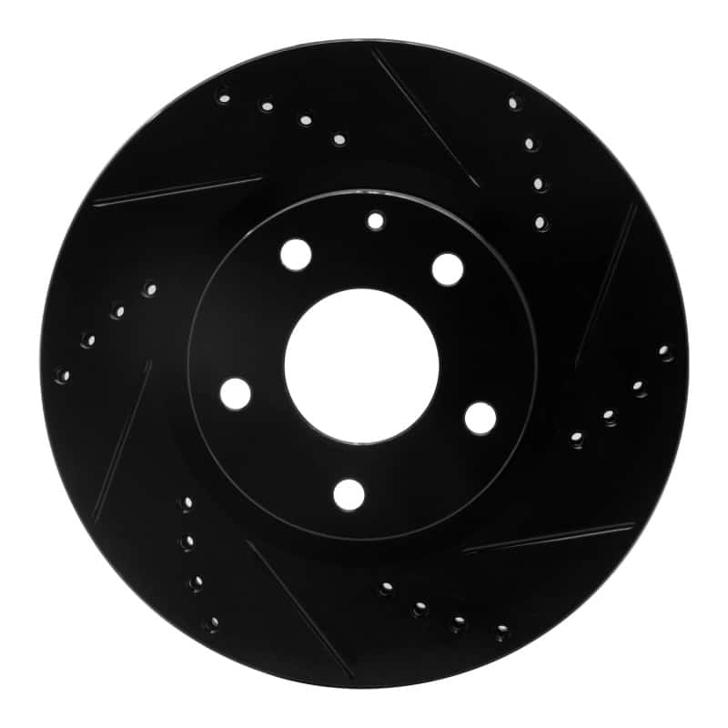 R1 Concepts — R1 14-24 Mazda 3 Front Right Drilled & Slotted Black Brake Rotor
R1 Brake Rotor Drill - view 1