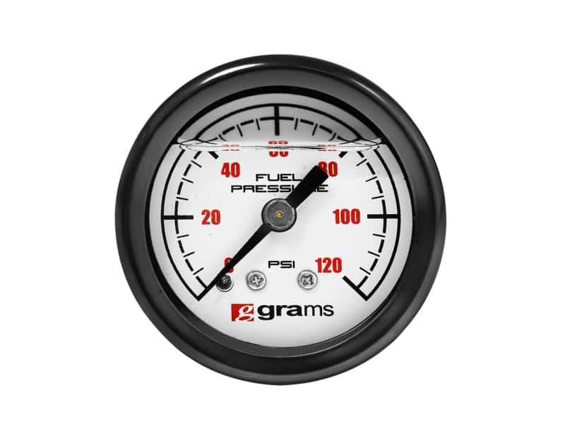 Grams Performance — Grams Performance Universal 0-120 PSI Fuel Pressure Gauge - White Face - view 2