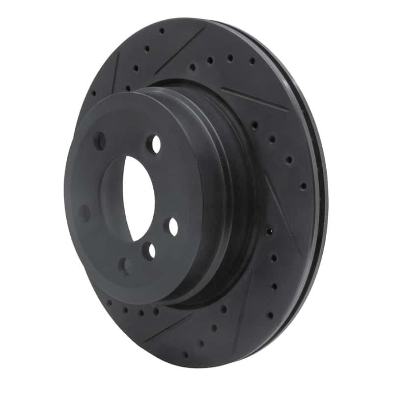R1 Concepts — R1 07-19 BMW X5 Rear Left Drilled & Slotted Black Brake Rotor
R1 Brake Rotor Drill - view 2