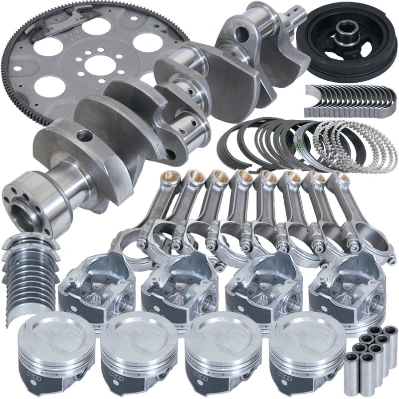 Eagle — Eagle Chevy 350 1Pc 3.750in Crank 5.700in I-Beam Rod 4.040in Pistons 153 Tooth FP Balanced Assembly
Bal Str & Strip Assy - view 1