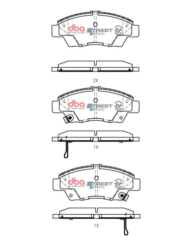 DBA — DBA 11-15 Honda CR-Z Front SSEV Street Series Brake Pads
Brake Pad - view 1