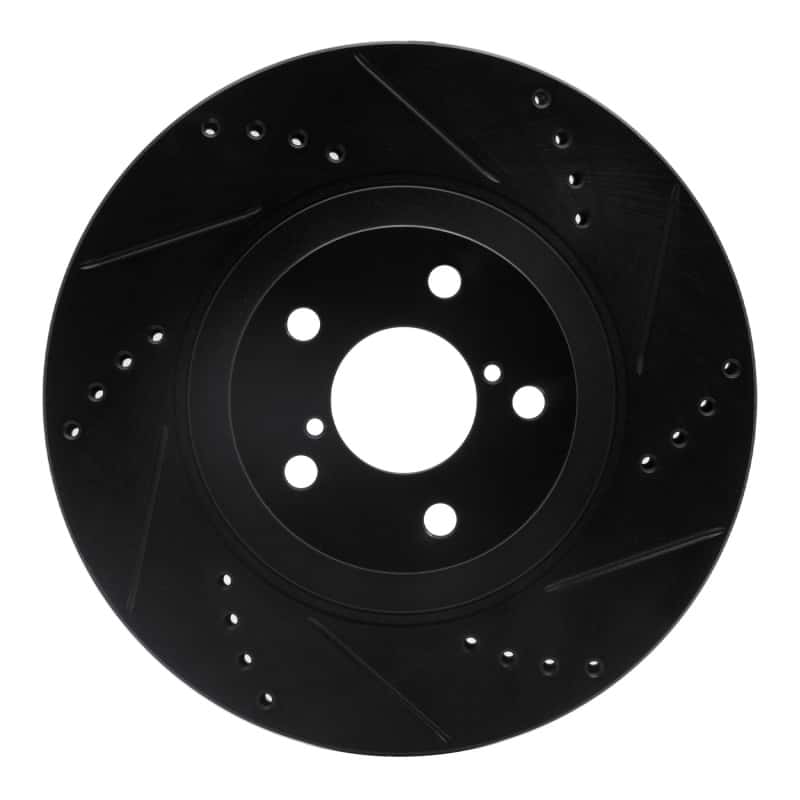 R1 Concepts — R1 04-25 Scion FR-S Front Right Drilled & Slotted Black Brake Rotor
R1 Brake Rotor Drill - view 1