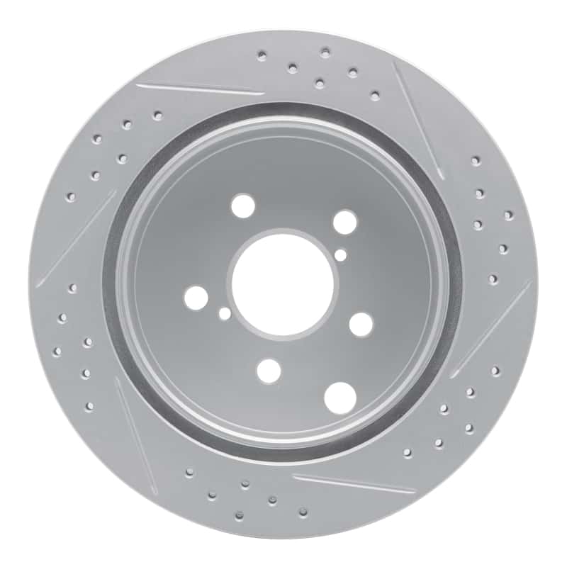 R1 Concepts — R1 14-18 Subaru Forester Rear Left Drilled & Slotted Geo-Carbon Rotor - view 5