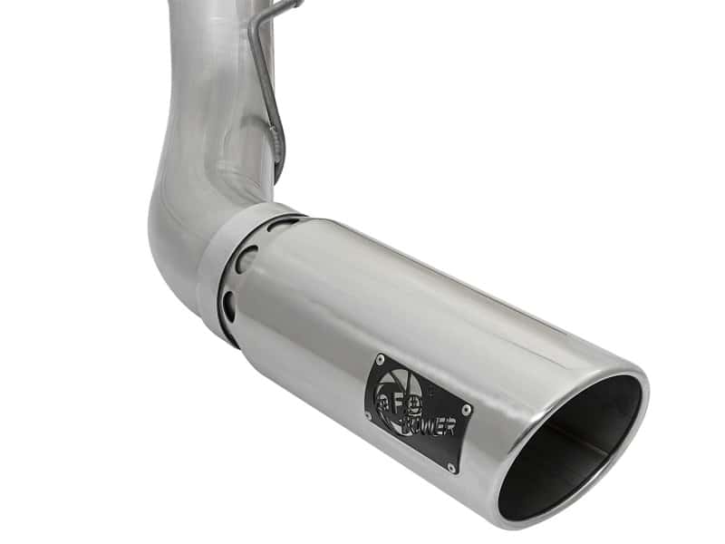 aFe — aFe ATLAS 5in DPF-Back Alum Steel Exhaust System w/Polished Tip 2017 Ford Diesel Trucks V8-6.7L (td)
Turbo-Back Exhaust - view 5