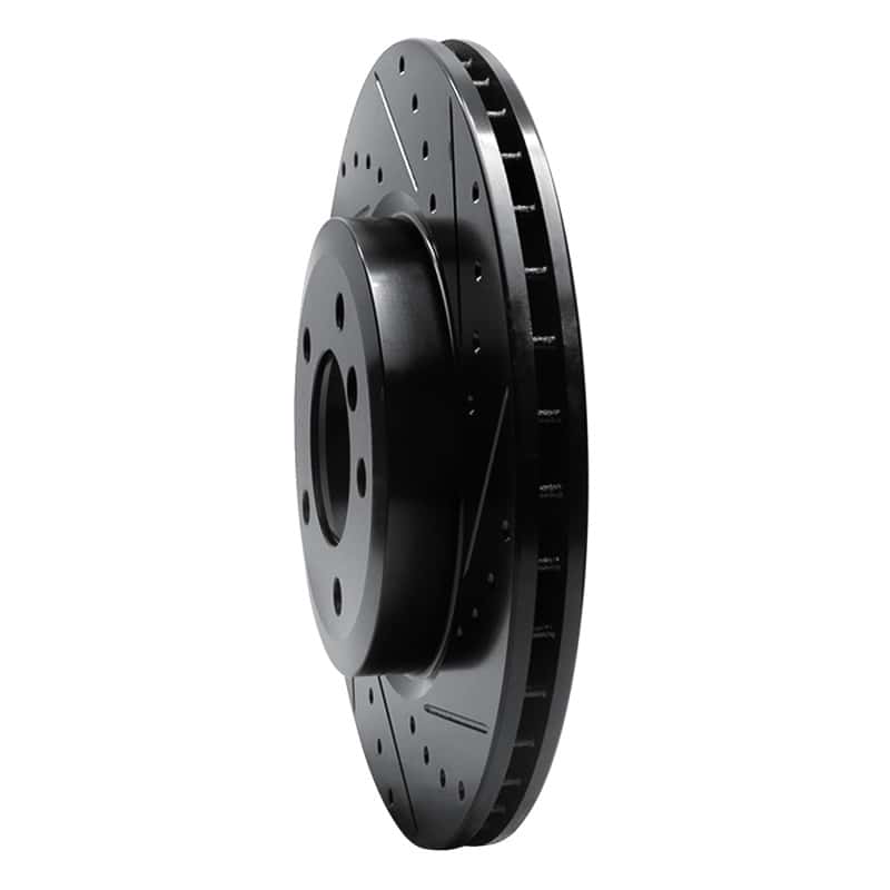 R1 Concepts — R1 01-08 BMW 330I Front Right Drilled & Slotted Black Brake Rotor
R1 Brake Rotor Drill - view 2
