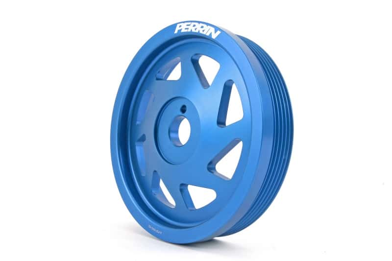 Perrin Performance — PERRIN 15-18 Subaru WRX / 13-20 BRZ / 14-18 FXT / 13-16 Crosstrek Lightened Crank Pulley - Blue - view 2