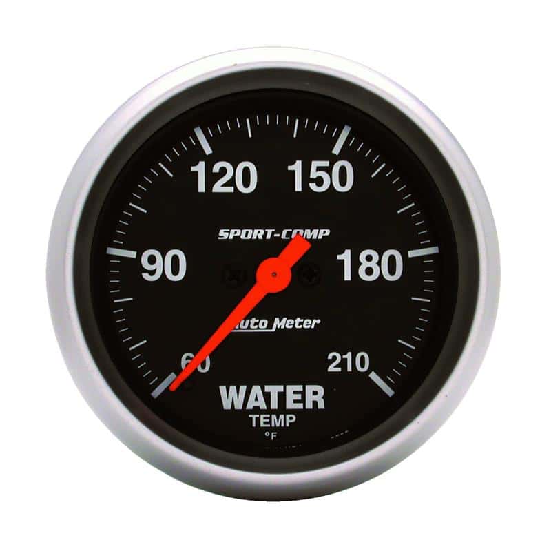 AutoMeter — Autometer Sport-Comp 2-5/8in Water Temperature 60-210 Degrees F Stepper Motor Gauge
2-5/8" LOW TEMP GA, - view 2