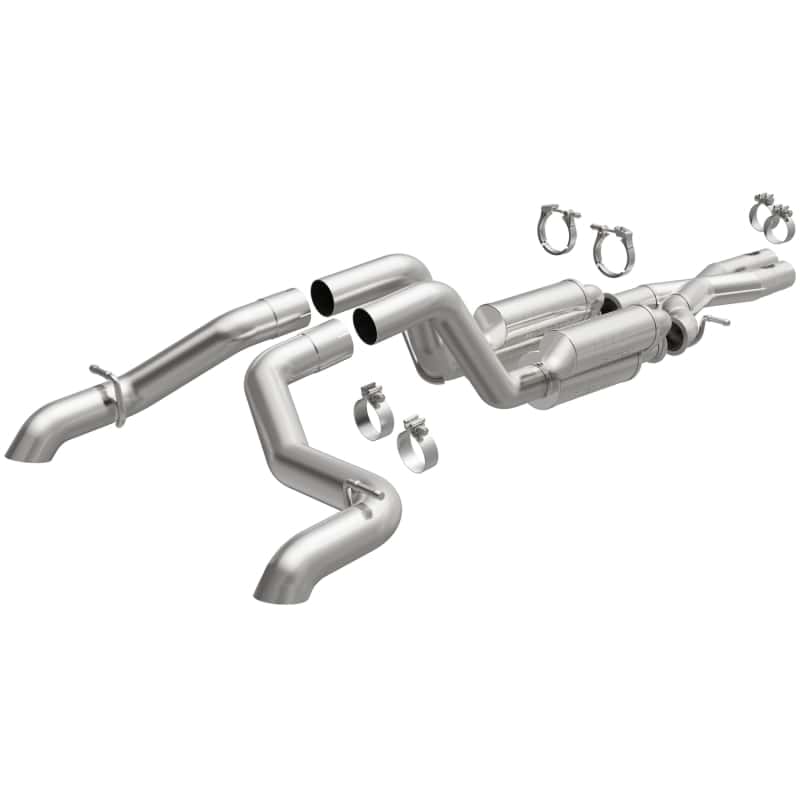 Magnaflow — MagnaFlow Cat-Back 2021 Jeep Wrangler 6.4L Rock Crawler Series Dual Exit Stainless Exhaust - view 1