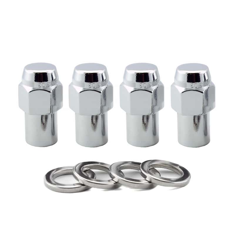 McGard — McGard Hex Lug Nut (Reg. Shank - .746in.) 7/16-20 / 13/16 Hex / 1.65in. Length (4-Pack) - Chrome - view 1