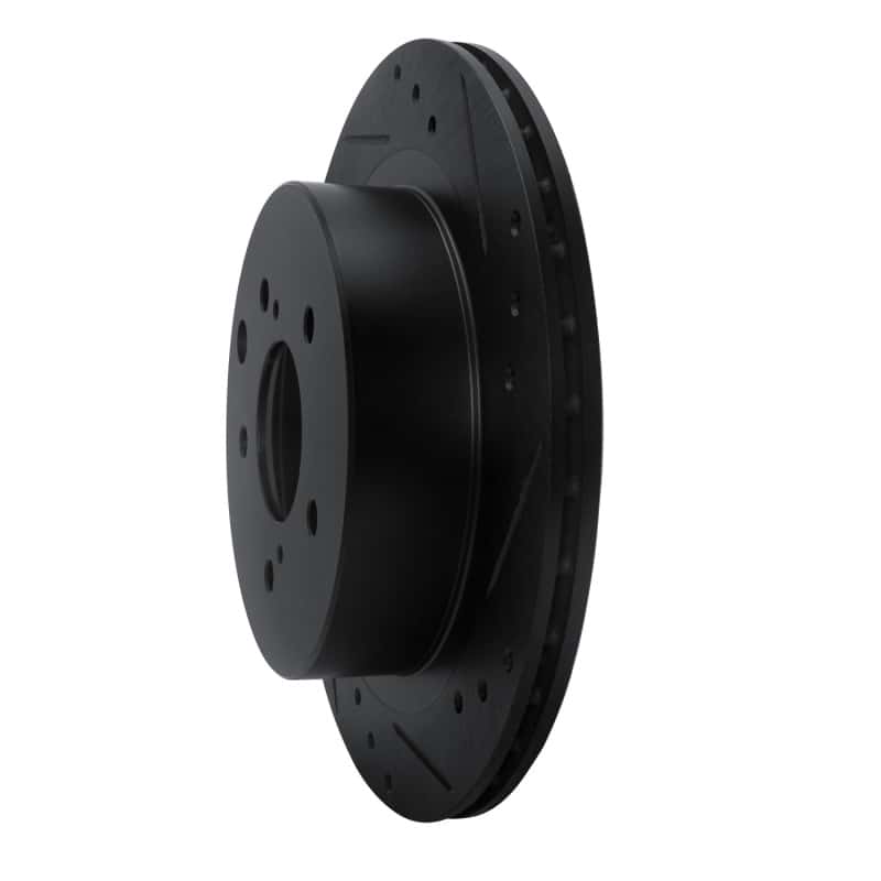 R1 Concepts — R1 89-96 Nissan 300ZX Rear Right Drilled & Slotted Black Brake Rotor
R1 Brake Rotor Drill - view 2
