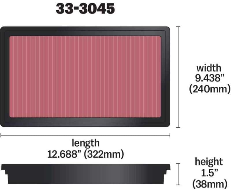K&N Engineering — K&N 2016 TOYOTA HILUX REVO 2.8L L4 DSL Drop In Air Filter
Replacement Air Filt
Air Filter - view 7