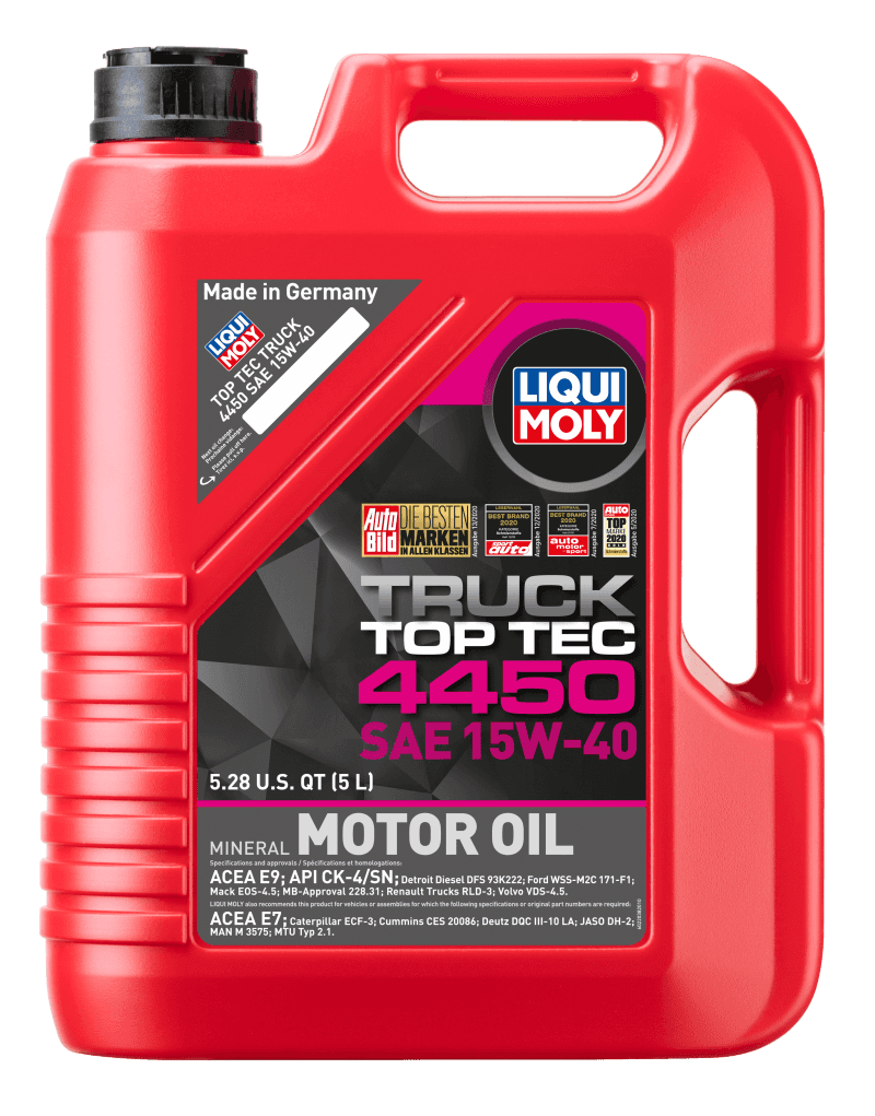 LIQUI MOLY — LIQUI MOLY 5L Top Tec Truck 4450 Motor Oil SAE 15W40 - view 1
