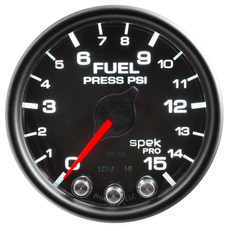 AutoMeter — Autometer Spek-Pro Gauge Fuel Press 2 1/16in 15psi Stepper Motor W/Peak & Warn Blk/Blk
GA 2" FP 15 BCB SPEK - view 4