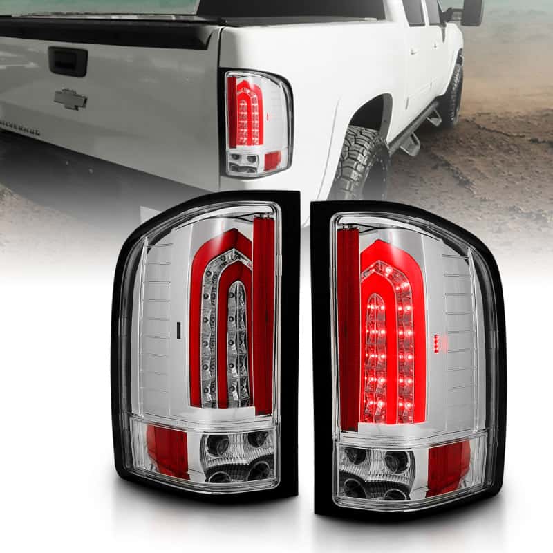 ANZO — ANZO 2007-2013 Chevrolet Silverado 1500 LED Taillights Chrome
Tail Light Set
LED Taillights - view 1