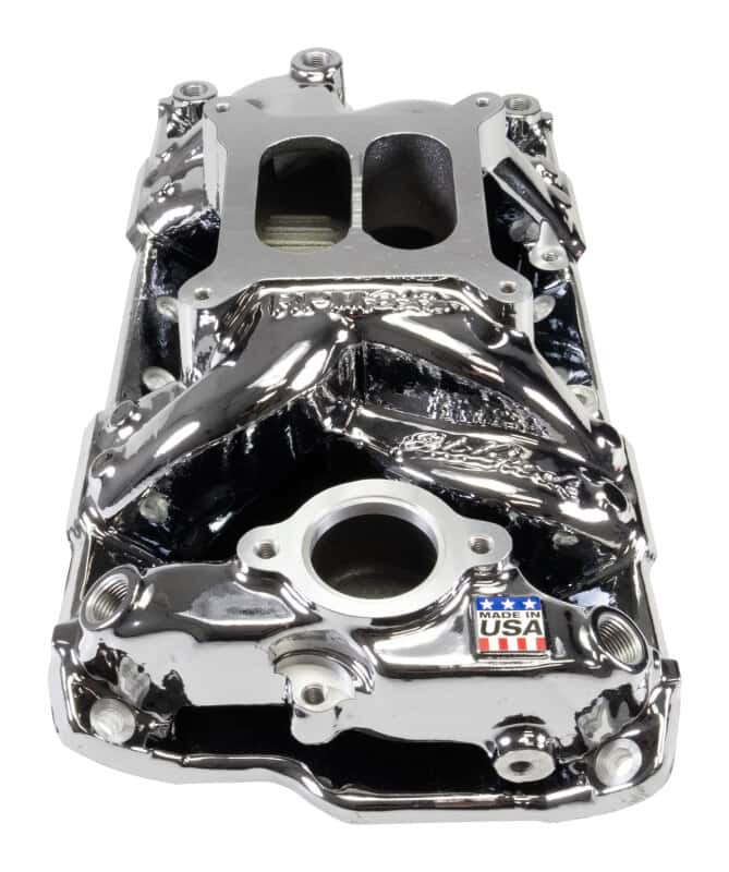 Edelbrock — Edelbrock Intake Manifold - Small Block Chevy - RPM Air Gap - Chrome Plasma Coated - view 1