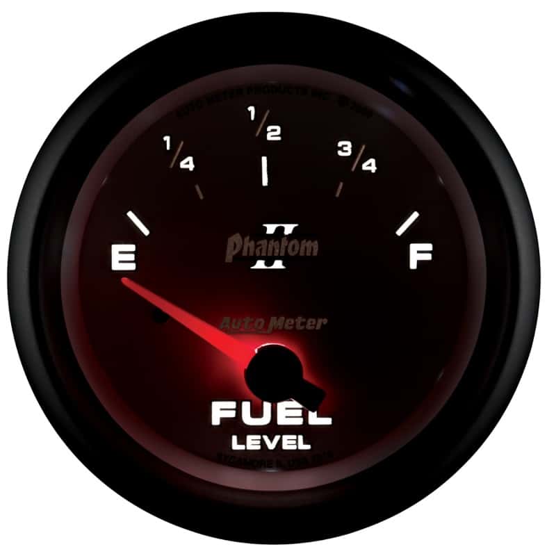 AutoMeter — AutoMeter Gauge Fuel Level 2-5/8in. 240 Ohm(e) to 33 Ohm(f) Elec Phantom II
2-5/8" FUEL LEVEL, 2 - view 10