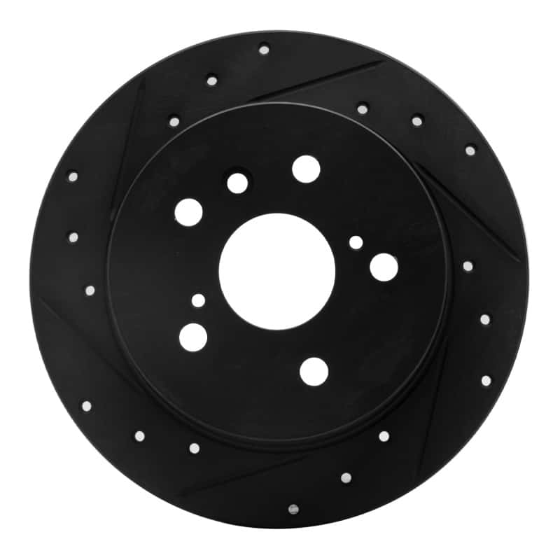 R1 Concepts — R1 07-12 Lexus ES350 Rear Left Drilled & Slotted Black Brake Rotor
R1 Brake Rotor Drill - view 1