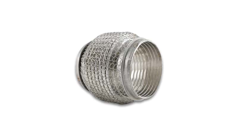 Vibrant — Vibrant SS Flex Coupling with Interlock Liner and Mesh Braid 3in inlet/outlet x 4in long
3x4"Flex w/Liner&Brd
ExhstFlexPipe - view 1