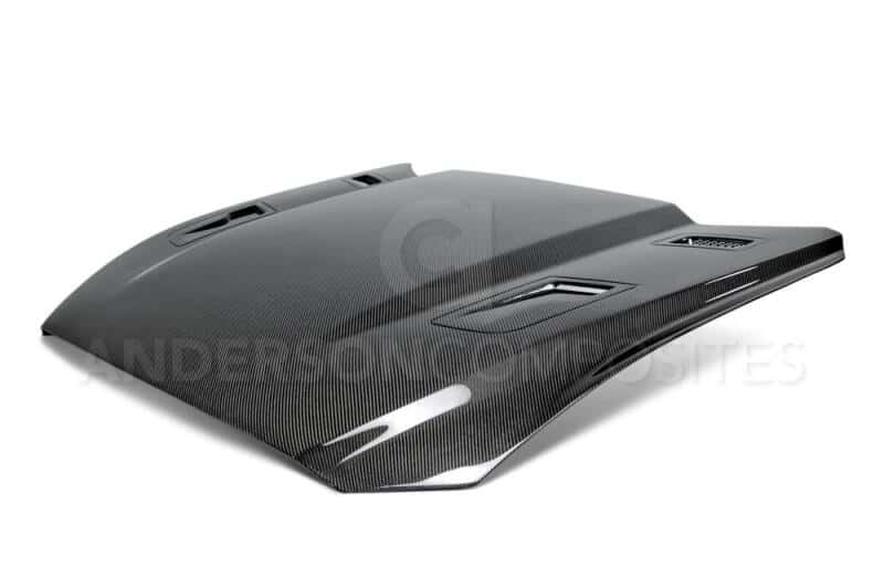 Anderson Composites — Anderson Composites 15-17 Ford Mustang (Excl. GT350/GT350R) Type-G Double Sided Hood - view 3
