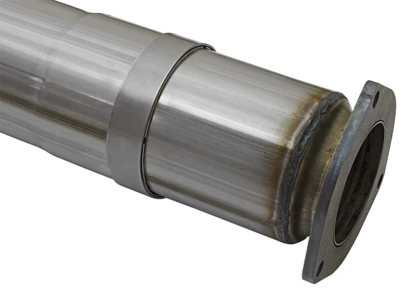 aFe — aFe LARGE BORE HD 5in 409-SS DPF-Back Exhaust w/Polished Tip 2017 Ford Diesel Trucks V8 6.7L (td)
DPF-Back Exhaust - view 6