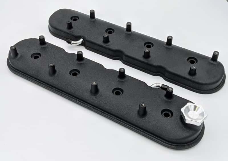 Granatelli Motor Sports — Granatelli 96-22 GM LS Standard Height Valve Cover w/Angled Coil Mount - Blk Wrinkle (Pair)
Engine Valve Cover - view 3