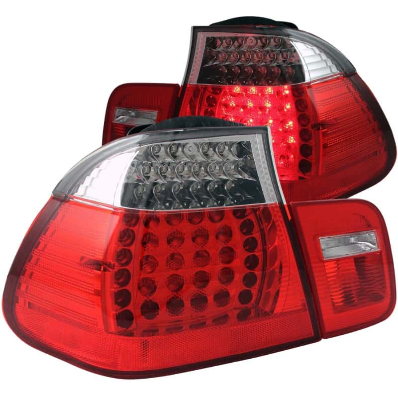 ANZO — ANZO 2002-2005 BMW 3 Series E46 LED Taillights Red/Clear - view 1