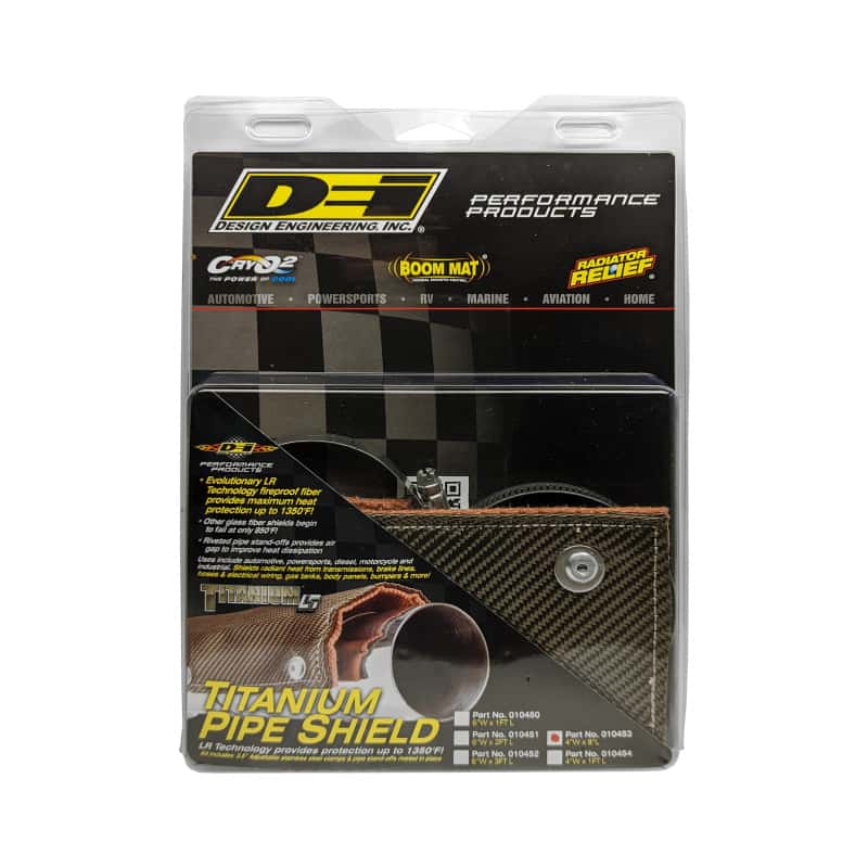 DEI — DEI Pipe Shield w/Stainless Steel Clamps - 4in x 8in - Titanium
Exhaust Heat Shield - view 6