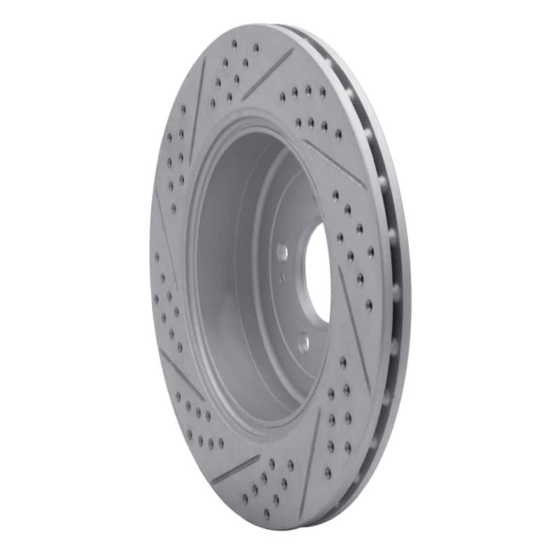 R1 Concepts — R1 10-16 Hyundai Genesis Coupe Rear Right Drilled & Slotted Geo-Carbon Rotor - view 4