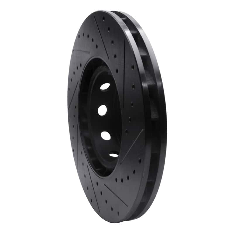 R1 Concepts — R1 00-03 BMW M5 Right Front Drilled & Slotted Black Brake Rotor
R1 Brake Rotor Drill - view 4