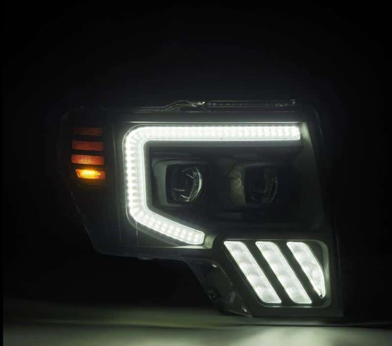 AlphaRex — AlphaRex 09-14 Ford F-150 PRO-Series Projector Headlights Plank Style Black w/Activ Light/Seq Signal
Projector Headlights - view 3