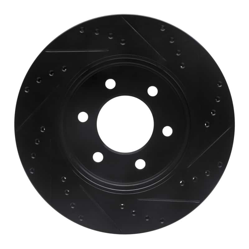R1 Concepts — R1 02-06 Ford Expedition Front Left Drilled & Slotted Black Brake Rotor
R1 Brake Rotor Drill - view 5
