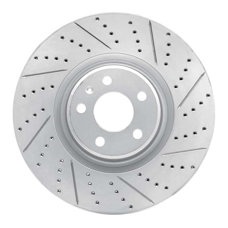 R1 Concepts — R1 12-18 Audi A6 Quattro Front Right Drilled & Slotted Geo-Carbon Rotor - view 1