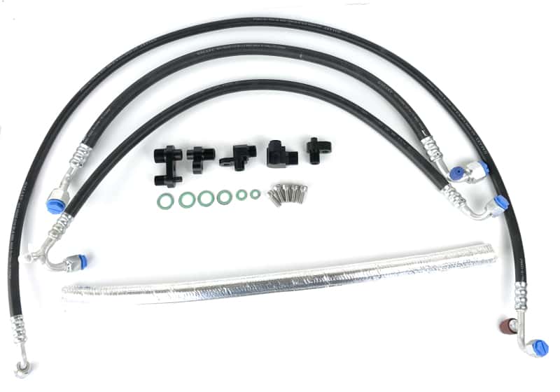 Fleece Performance — Fleece Performance 13-16 Dodge 6.7L Cummins 2nd Gen Swap Kit A/C Line Reroute Kit - view 1