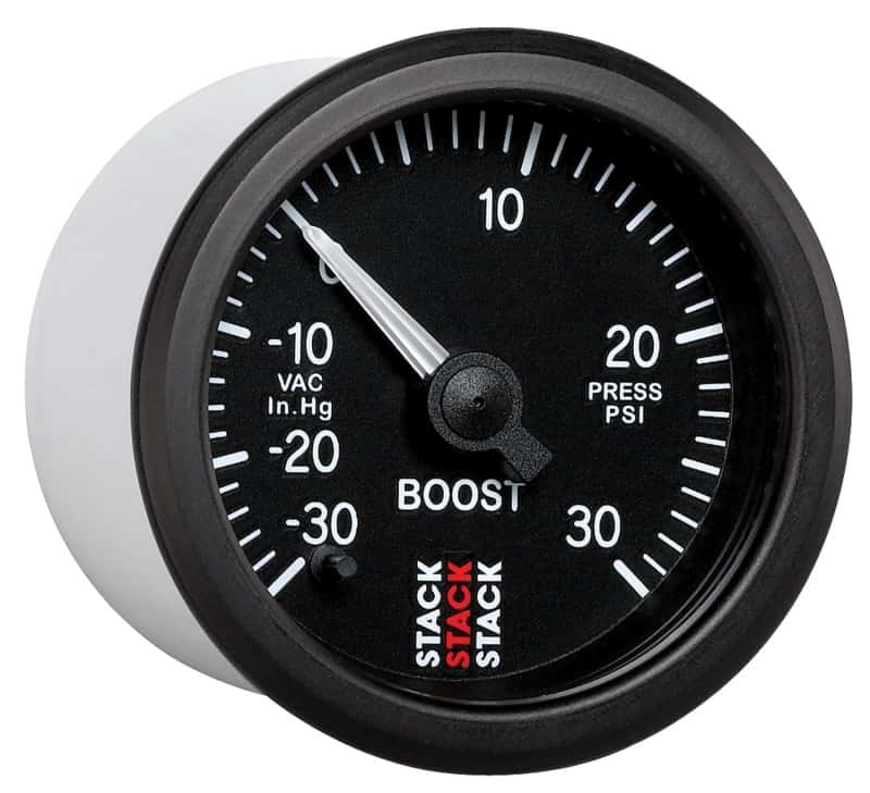 AutoMeter — Autometer Stack 52mm -30INHG to +30 PSI (Incl T-Fitting) Pro Stepper Motor Boost Press Gauge - Black
Ga Bst Stpr Bk 30psi - view 5