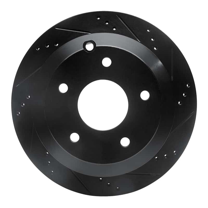 R1 Concepts — R1 05-06 Pontiac GTO Rear Right Drilled & Slotted Black Brake Rotor
R1 Brake Rotor Drill - view 1