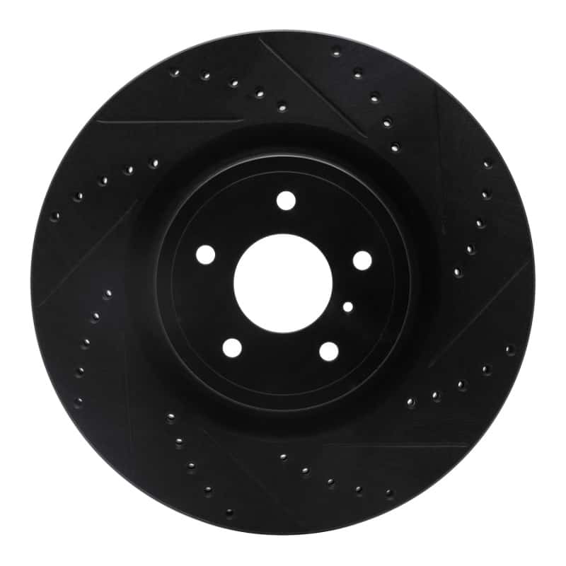 R1 Concepts — R1 08-25 Infiniti Q50 Front Right Drilled & Slotted Black Brake Rotor
R1 Brake Rotor Drill - view 1