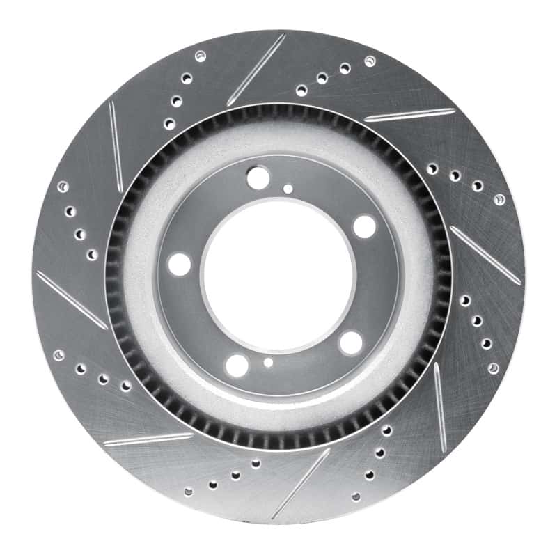 DFC — DFC 07-22 Lexus LX570 Front Right Drilled & Slotted Silver Brake Rotor - view 5