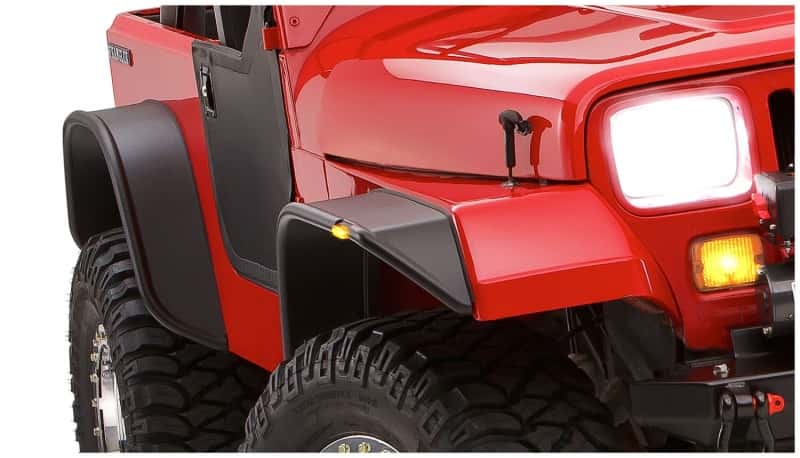 Bushwacker — Bushwacker 87-95 Jeep Wrangler Flat Style Flares 4pc Excludes Renegade - Black
FF Jeep Flat Sty 4Pc - view 6
