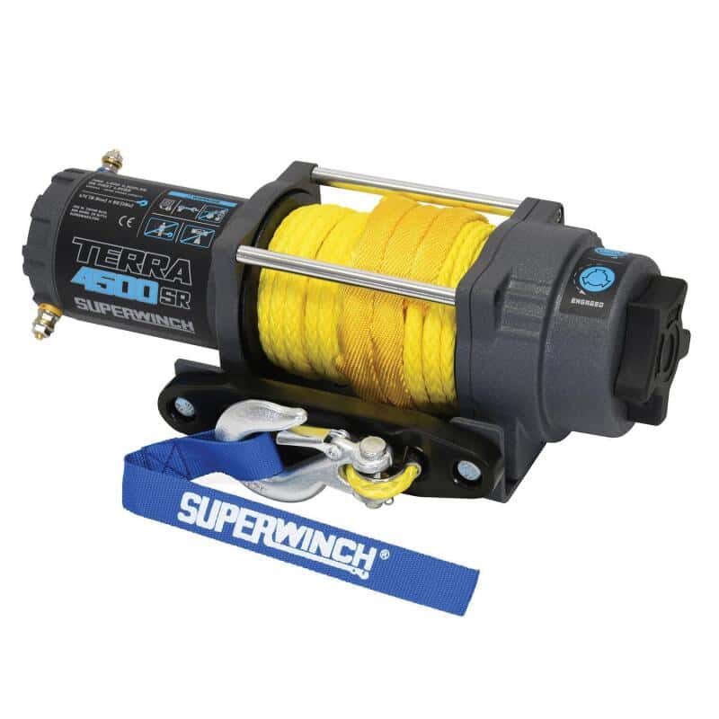 Superwinch — Superwinch 4500 LBS 12V DC 1/4in x 50ft Synthetic Rope Terra 4500SR Winch - Gray Wrinkle - view 12