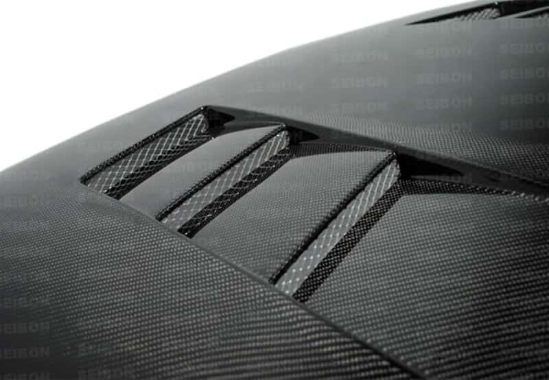 Seibon — Seibon 92-95 Honda Civic 2DR/3DR TS-Style Carbon Fiber Hood - view 4