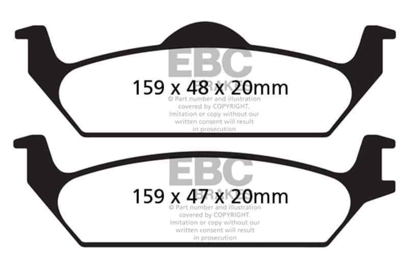 EBC — EBC 03-04 Dodge Dakota 2WD 3.9 Ultimax2 Rear Brake Pads
Disc Brake Pad - view 1