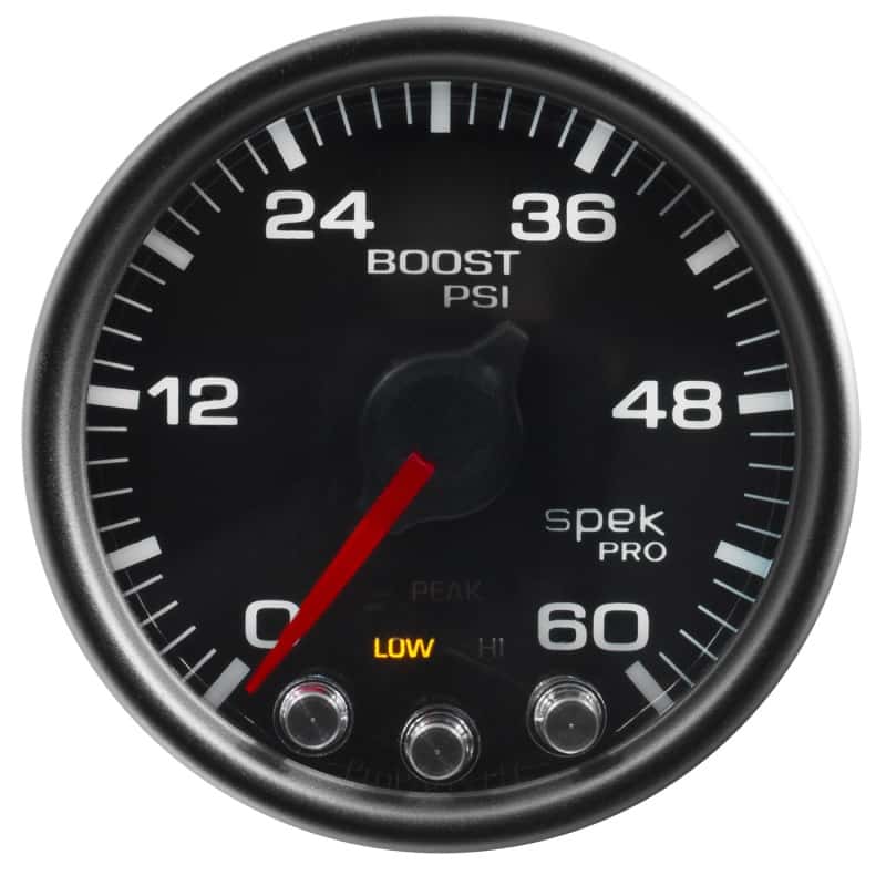 AutoMeter — Autometer Spek-Pro Gauge Boost 2 1/16in 60psi Stepper Motor W/Peak & Warn Blk/Black
GA 2" BST 60 BCB SPK - view 4