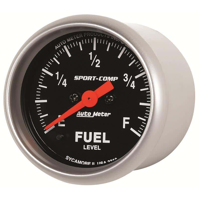 AutoMeter — Autometer Sport Comp 52mm Full Sweep Electronic Fuel Level Programmable Empty-Full Range Gauge
2-1/16" FUEL LEVEL, - view 1