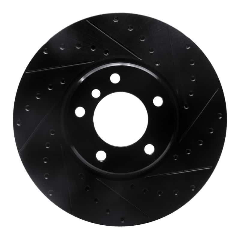 R1 Concepts — R1 95-01 BMW 750IL Front Right Drilled & Slotted Black Brake Rotor
R1 Brake Rotor Drill - view 1