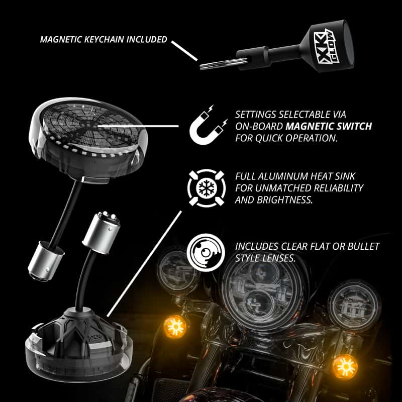 XKGLOW — XK Glow Pro Series MotoTurnz - 1156 Flat Style Front - view 2