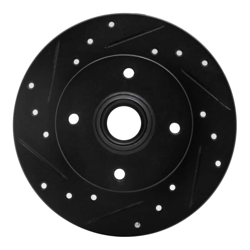 R1 Concepts — R1 85-02 Volkswagen Cabrio Rear Left Drilled & Slotted Black Brake Rotor
R1 Brake Rotor Drill - view 1